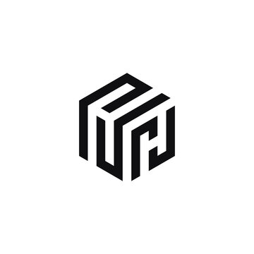 HH leter monogram vector art icon logo design	