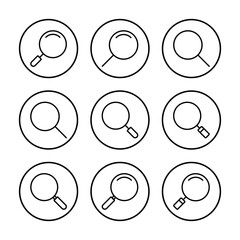 Search icon vector illustration. search magnifying glass sign and symbol
