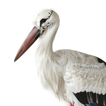  Stork  White Background , Isolated Transparent Background Images