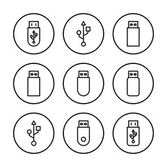 Usb icon vector illustration. Flash disk sign and symbol. flash drive sign.