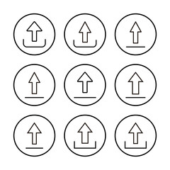 Upload icon vector illustration. load data sign and symbol