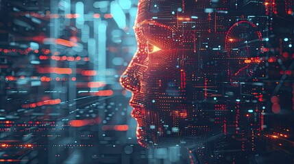 A conceptual image of a superintelligent AI creating simulations to predict future societal developments.