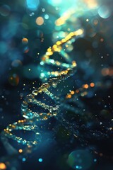 Fototapeta na wymiar Abstract Glowing DNA Helix