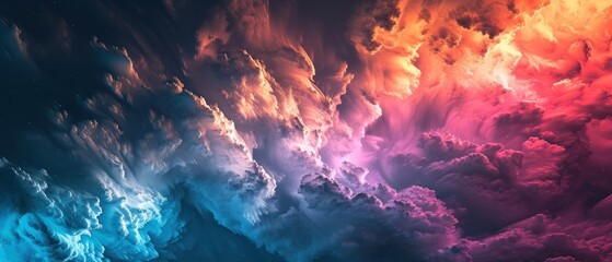 Surreal Sky with Vivid Colors - obrazy, fototapety, plakaty