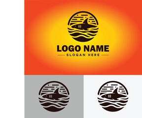 Shark logo vector art icon graphics for company brand business icon shark logo template