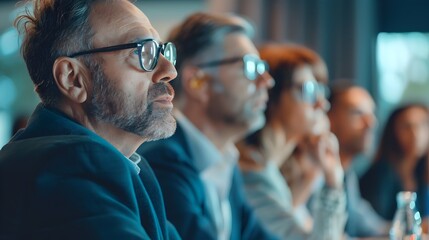 Industry Leaders Futuristic Tech Presentation Captivates Business Professionals
