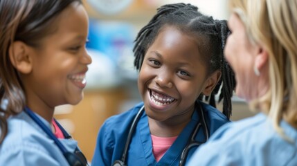 In the pediatrics unit doctors and nurses work together to make sure all young patients are up to date on their childhood vaccinations preventing potential outbreaks in the