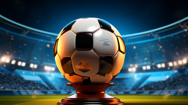 Digital and technology background of the soccer game, isolated soccer ball on a digital background.