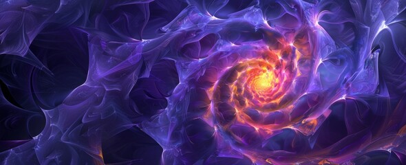 Obraz premium Abstract Purple Fractal Swirl