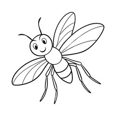 Gnat illustration coloring page for kids