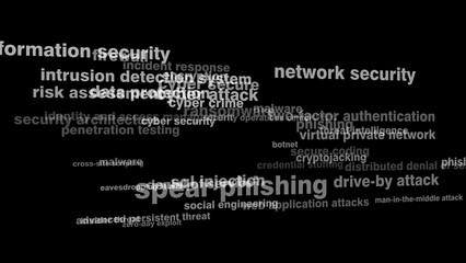 Cyber secure texts on black background protecting against cybercrime and ensuring data privacy