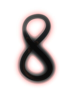 Black infinity sign on white background. Eight
