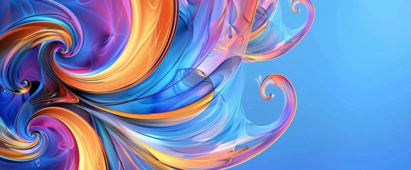 Abstract Colorful Swirl Design - obrazy, fototapety, plakaty
