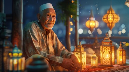 Senior Citizen Experiences Joy and Peace During Ramadan Evenings
