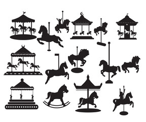 PrintCarousel Horse EPS, Carousel Horse Silhouette, Carousel Horse Cut File, Carousel clipart, © Zahirul