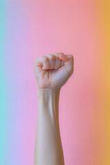 A fist on a clean studio background