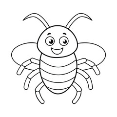Chigger illustration coloring page for kids 