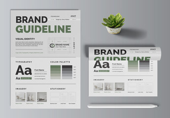 Brand Guideline Poster Layout - obrazy, fototapety, plakaty