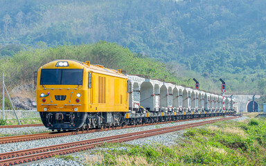 Special freight train 1215 at Saraburi, Thailand 