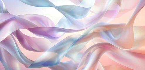 Obraz premium Abstract Pastel Silk Waves Background
