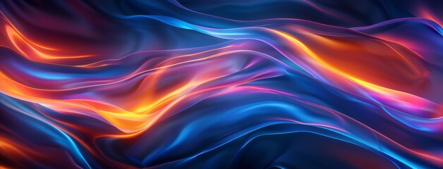 Obraz premium Abstract Colorful Wavy Silk Texture