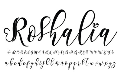 Best Alphabet Signatures Handdraw Brush Script Logotype Font lettering handwritten - obrazy, fototapety, plakaty