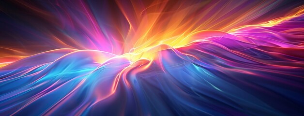 Obraz premium Vibrant Abstract Light Wave Background