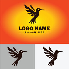 hummingbird logo vector art icon graphics for company brand business icon hummingbird logo template