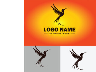 hummingbird logo vector art icon graphics for company brand business icon hummingbird logo template