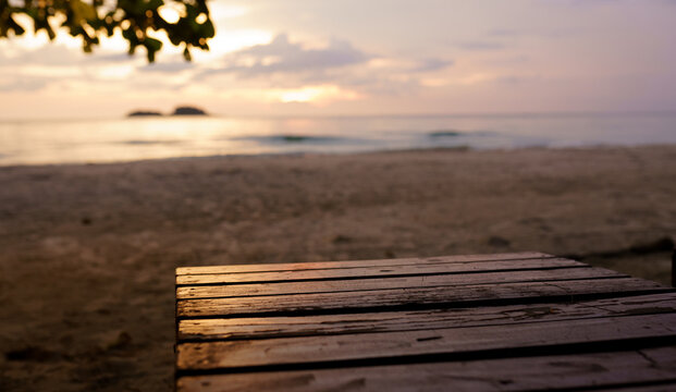 Table on the beach 