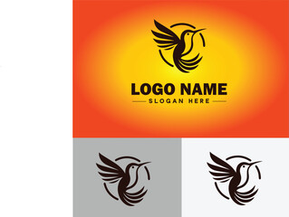 hummingbird logo vector art icon graphics for company brand business icon hummingbird logo template