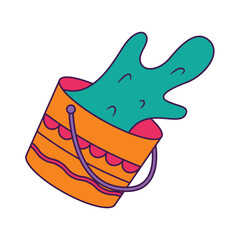 Doodle colorful festival element icon