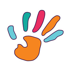 Doodle colorful festival element icon