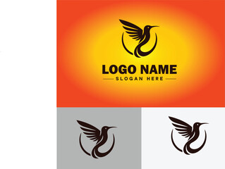 hummingbird logo vector art icon graphics for company brand business icon hummingbird logo template