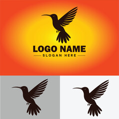 hummingbird logo vector art icon graphics for company brand business icon hummingbird logo template