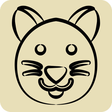 recommend clip art: Icon Cat. related to Animal symbol. hand drawn style. simple design editable. simple illustration