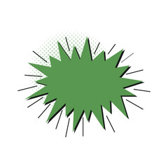 Blank quote frame speech bubble with halftone