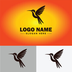 Fototapeta premium hummingbird logo vector art icon graphics for company brand business icon hummingbird logo template