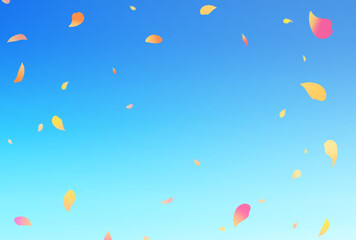 背景素材_花吹雪_カラフル_ピンク_空