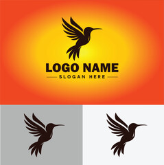 hummingbird logo vector art icon graphics for company brand business icon hummingbird logo template