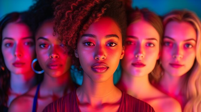 Generative AI image of Diverse Ethnic Women Empowerment