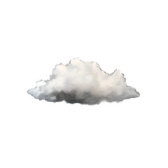 Obraz premium Fluffy White Cloud Rendering, Isolated on Transparent Background, Generative AI