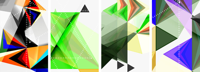 Triangle blend geometric concept poster designs for wallpaper, business card, cover, poster, banner, brochure, header, website