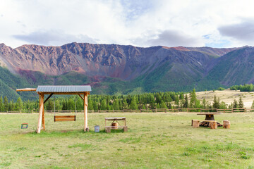 Camping in the Altai mountains