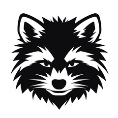 Bobcat silhouette face logo on white background