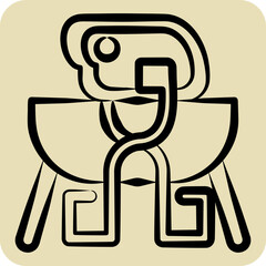 Icon Tongs. related to Camping symbol. hand drawn style. simple design editable. simple illustration