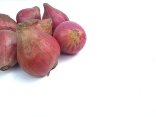 onion on the white background