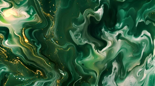 Abstract background with a beautiful marble texture in a combination of green and white waves. High-quality emerald color marble texture. Created with Generative AI.