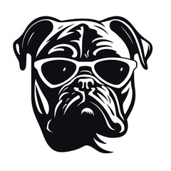 British bulldog mascot emblem illustration
