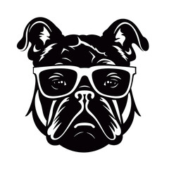 British bulldog mascot emblem illustration